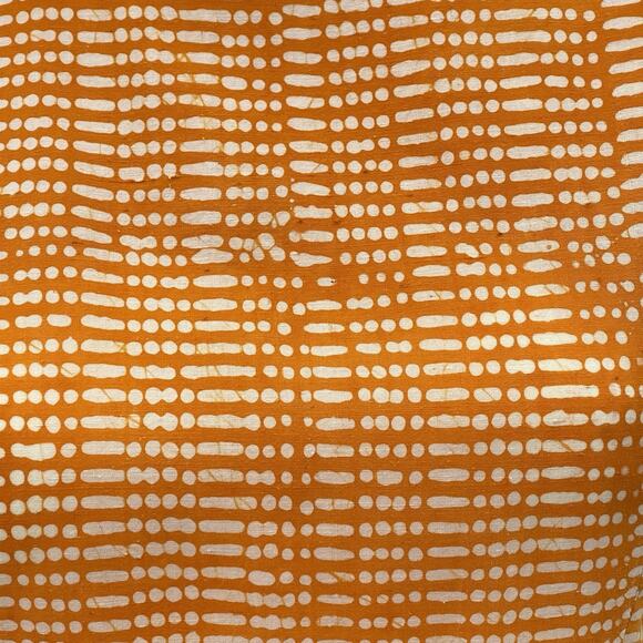 Vintage 1960’s Handmade Tangerine Cotton Wrap Dress, Medium - Picture 10 of 10